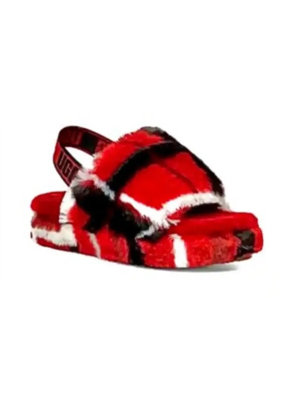UGG Fluff Yeah Slide Backstrap Slippers Plaid Punk
